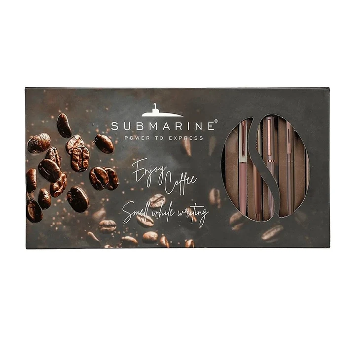 Premium Coffee Aroma Metal Pen & Diary Gift Set - Image 9